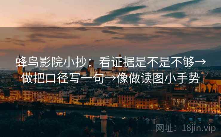 蜂鸟影院小抄:看证据是不是不够→做把口径写一句→像做读图小手势