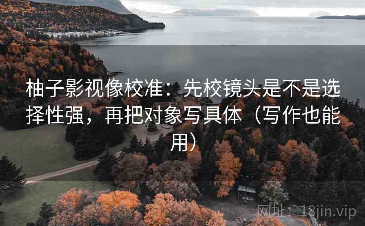 柚子影视像校准：先校镜头是不是选择性强，再把对象写具体（写作也能用）